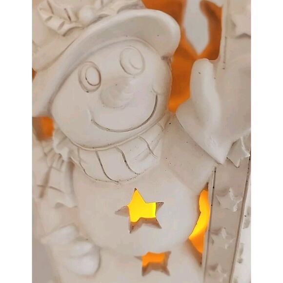 Snowman & Family Christmas Tabletop Lights Up Around Gazebo Snowman NIP X-D - Picture 3 of 13